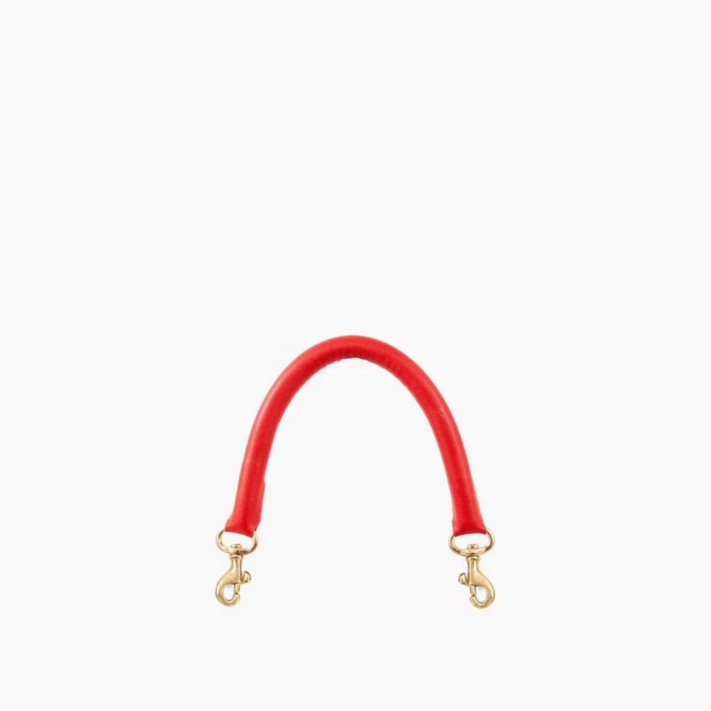 Clare V Tubular Top Handle - Nappa Cherry Red